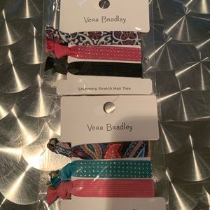 Vera Bradley shimmery stretched hair ties